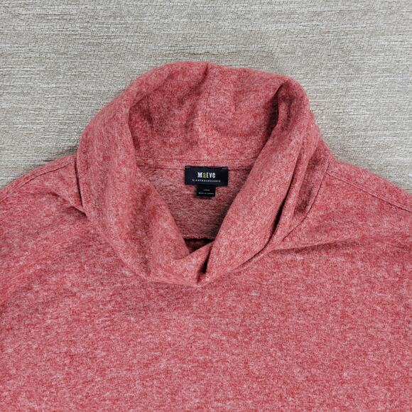 Maeve by Anthropologie Oversized Turtleneck Sweater Red Heathered Knit Large - Picture 4 of 14